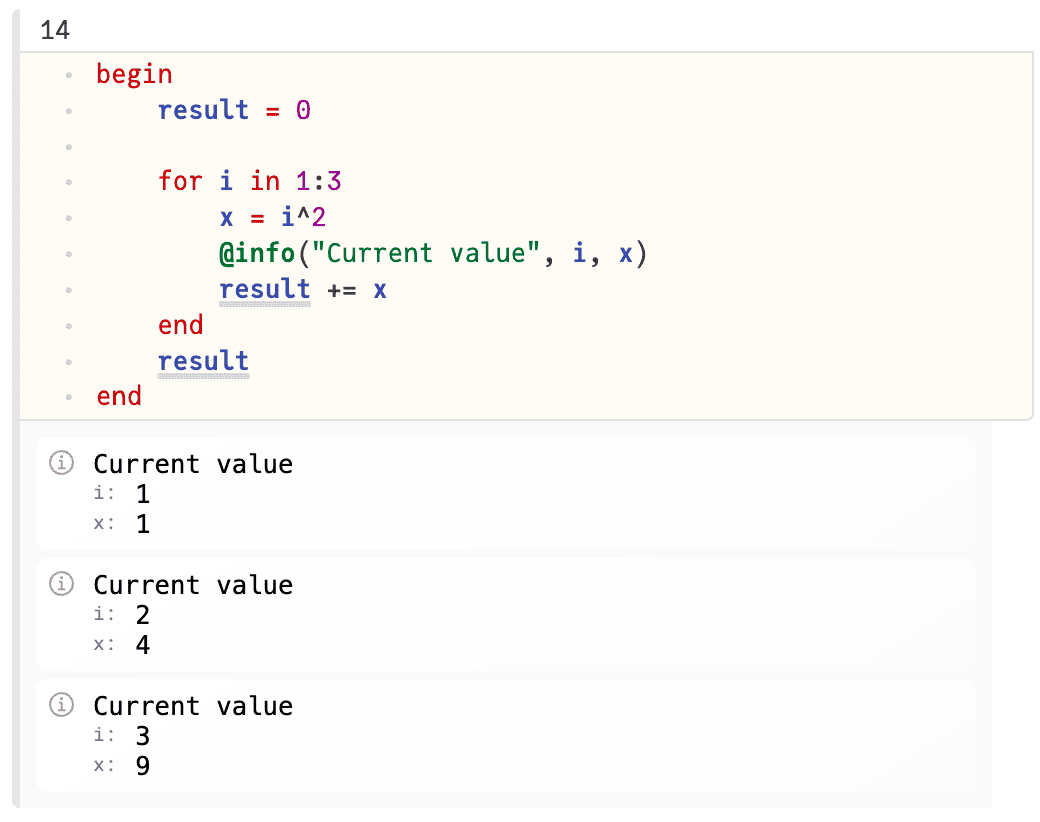Screenshot of the log messages with 'i' added.